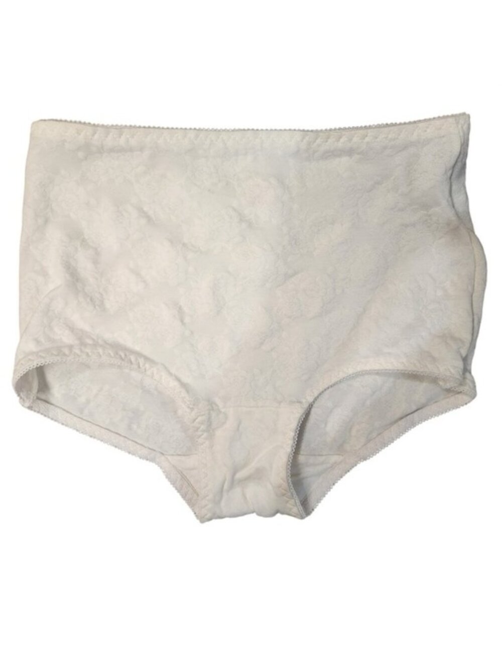 90s nwot WILLIWEAR‎ White Jacquard Lace High Waist Brief Panties M